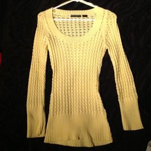 Yellow knit sweater