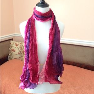 Frilly silk scarf