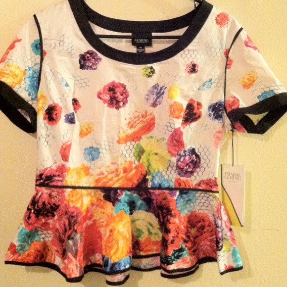 Limited edition Prabal Gurung floral peplum shirt