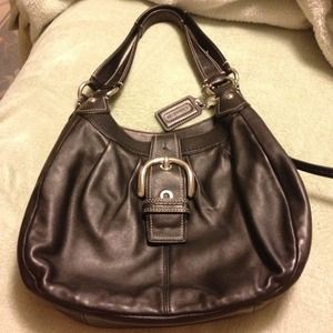 Authentic Coach black leather bag