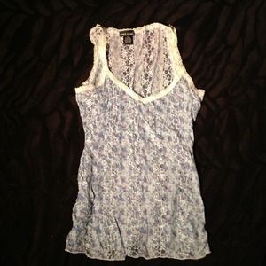 Lace floral tank