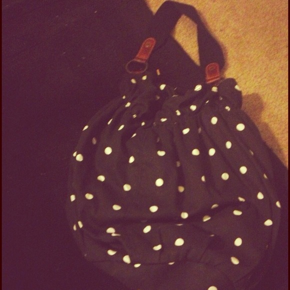 Black with white spotted purse! - Picture 1 of 2