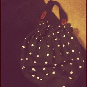Black with white spotted purse!