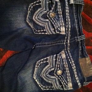 Stretchy straight legged denim