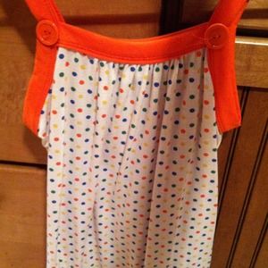 SOLD🚫White w/ Colored Polka Dots Tank Top