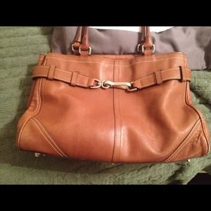 Leather coach bag