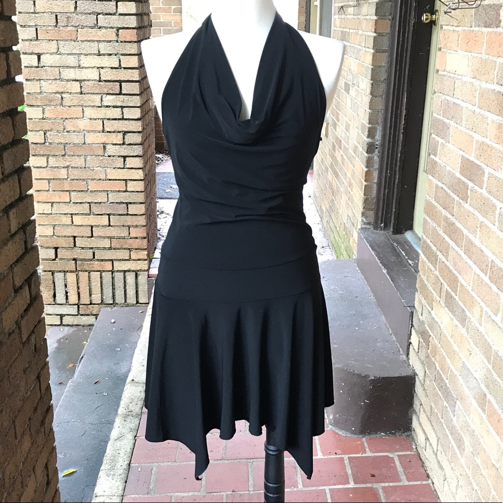 Short black salsa dress