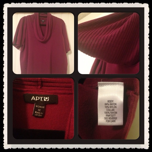 💥SOLDDeep Burgundy Cowl Neck Top💥 - Picture 2 of 2