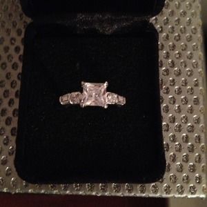 Sterling silver not real diamonds ring
