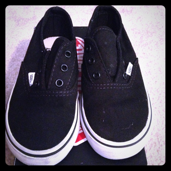 ***SOLD*** Black Vans Slip Ons