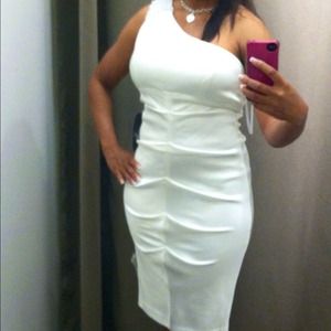 White form fitting dress