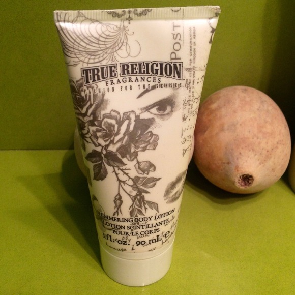 True Religion shimmering body lotion 3 oz