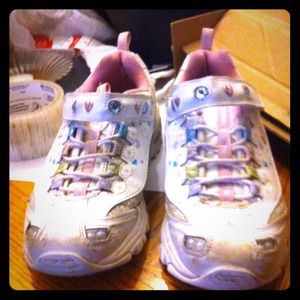 Little girls Skechers  hot lights