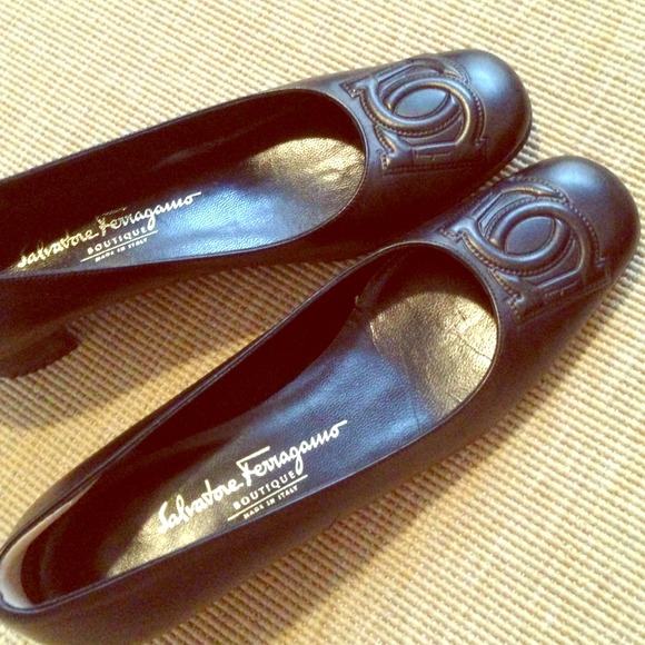Ferragamo black pumps