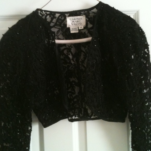 Black beaded shrug
