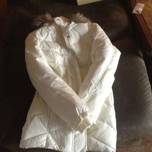 Off white winter coat