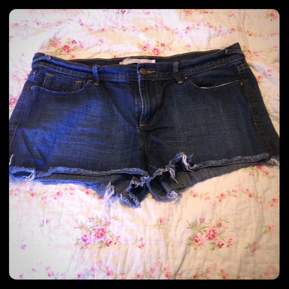Old navy "cut-off" style dark denim shorts