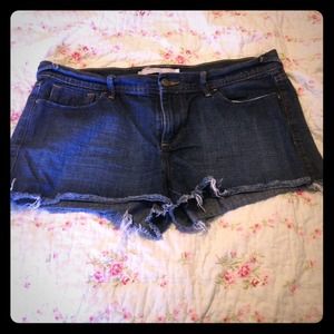 Old navy "cut-off" style dark denim shorts