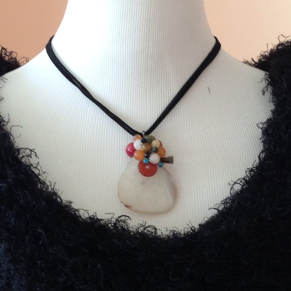 Earthy choker made of assorted glass beads NWOT - Picture 1 of 4