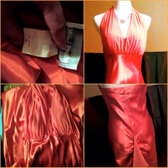 Coral Elegant Dress - Picture 3 of 4