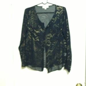 Olive and oak sheer shirt