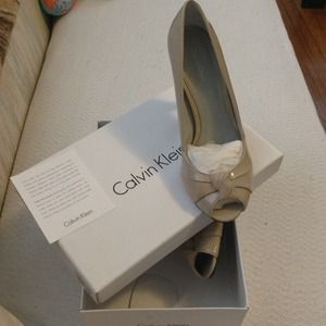 Calvin Klein nude high heels