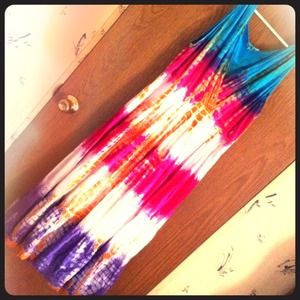 Brilliant Bohemian Style Tie-Dye Dress