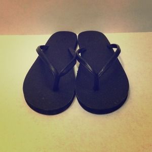 Black flip flops