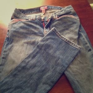 Abercrombie jeans...Vintage with pink accents <3