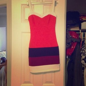 Strike Up the Band Coral Block Dress