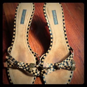 Authentic Louis Viitton Damier print sandals