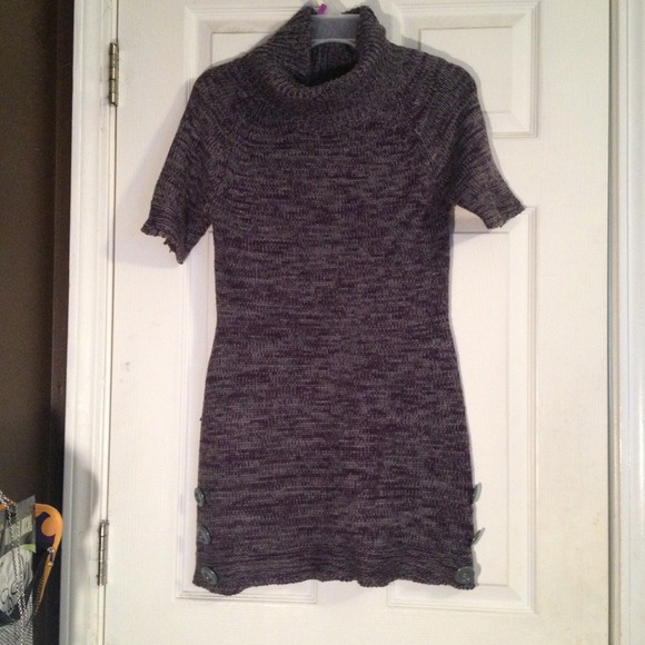 Purple and grey dress