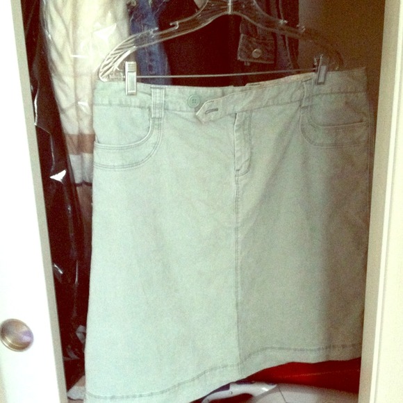 Light green corduroy skirt by gap!