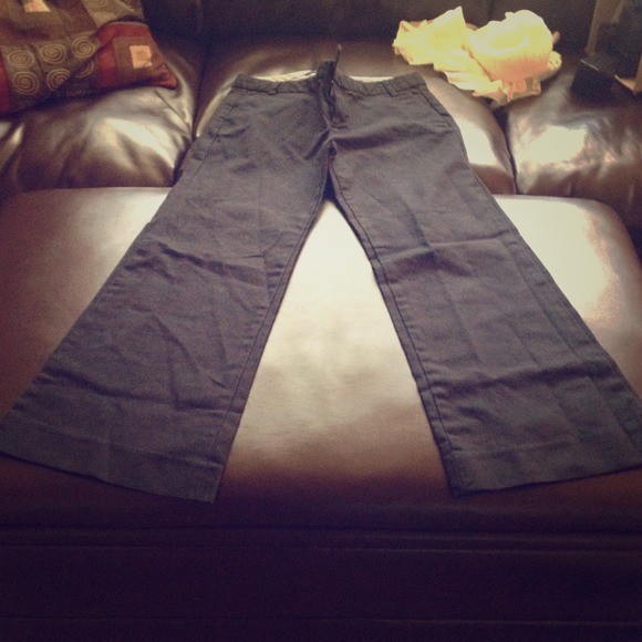 GAP Sz 10 Ankle Wide-Leg black stretch pants