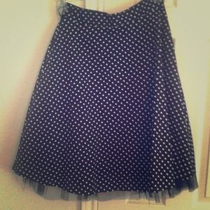 Polka Dot Skirt. Color Blue.