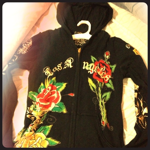 Ed hardy zip up sweater