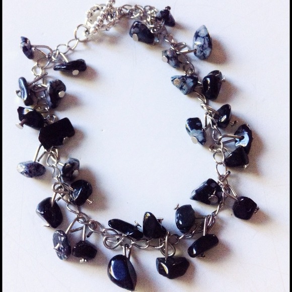Snowflake Obsidian Gemstone Ankle Bracelet