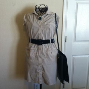 🚫SOLD🚫❗Reduced Khaki cotton dress