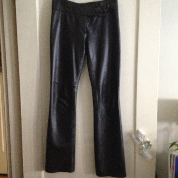 Black Leather Pants - Laundry by Shelli Segal