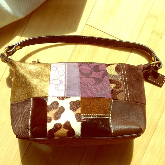 Reduced!! Authentic Coach patchwork pouch