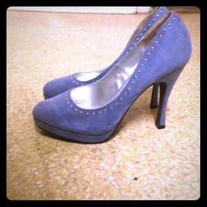 Blue Suede Pumps