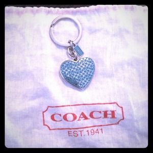 Coach Heart Locket Keychain