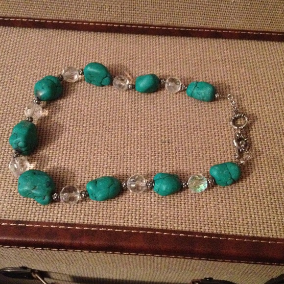 Bundled- Turquoise and Crystal Necklace