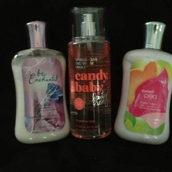 Sweet pea lotion, Be Enchanted lotion, Candy Baby
