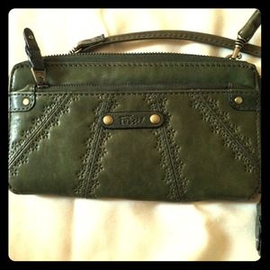Olive green fossil small purse