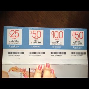 SOLD Free wth any purchase bebe coupons