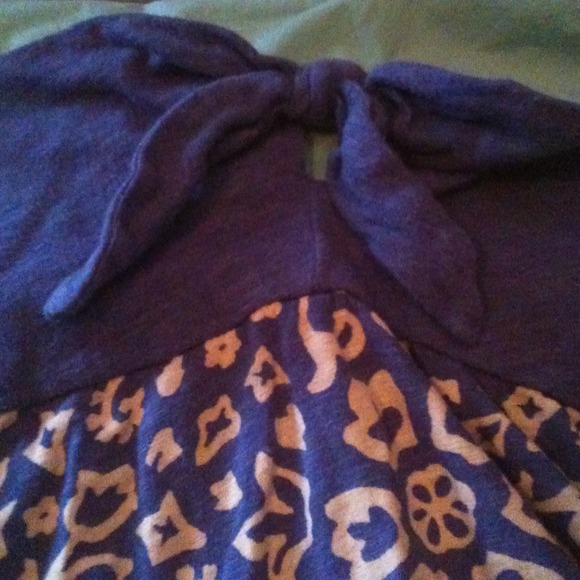 Blue and white American Eagle halter top. - Picture 2 of 4