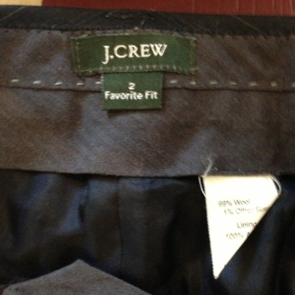 JCrew navy lined wool pinstriped trouser - Picture 4 of 4