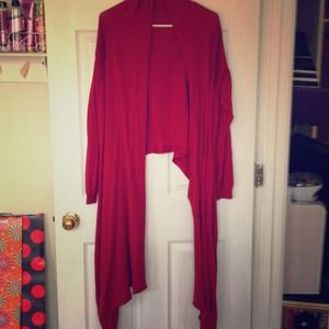 Victoria Secret red wrap sweater