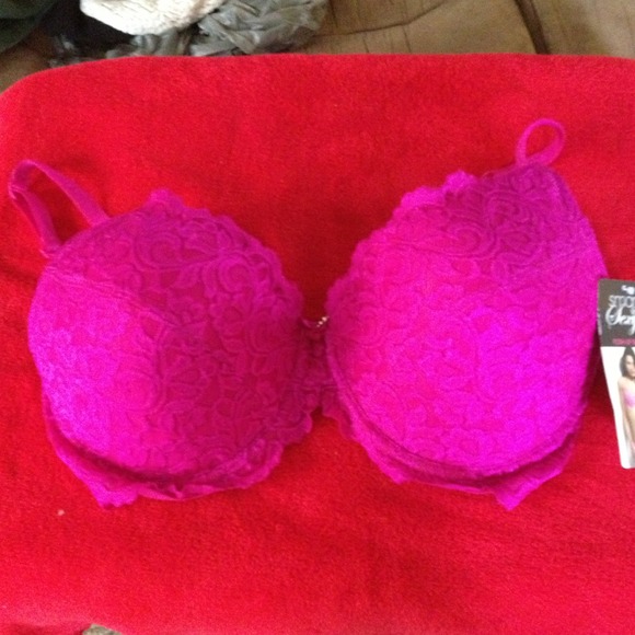 Push up bras.  Magenta and black. Size 42D.